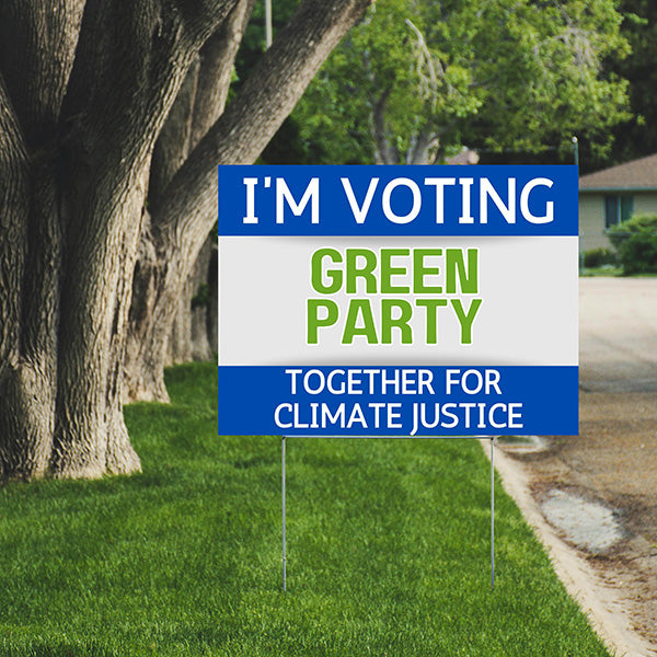 Green Party Signs - Together for Climate Justice - YardSigns.com