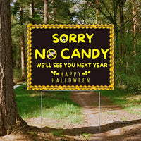 Holiday Signs - Halloween - No Candy YardSigns.com