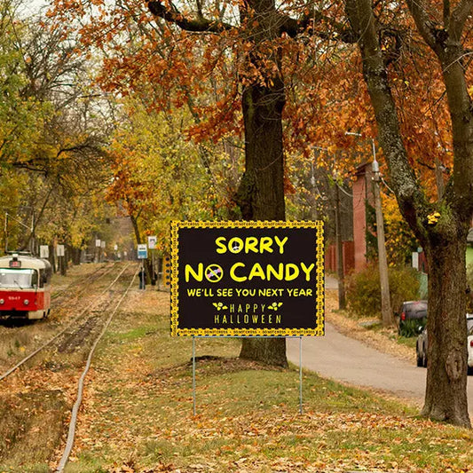 Holiday Signs - Halloween - No Candy YardSigns.com