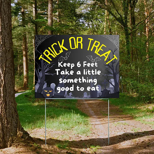 Holiday Signs - Halloween - Trick or Treat - 6 feet YardSigns.com