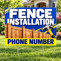 Handyman Services - Fence Installation - Blue YardSigns.com