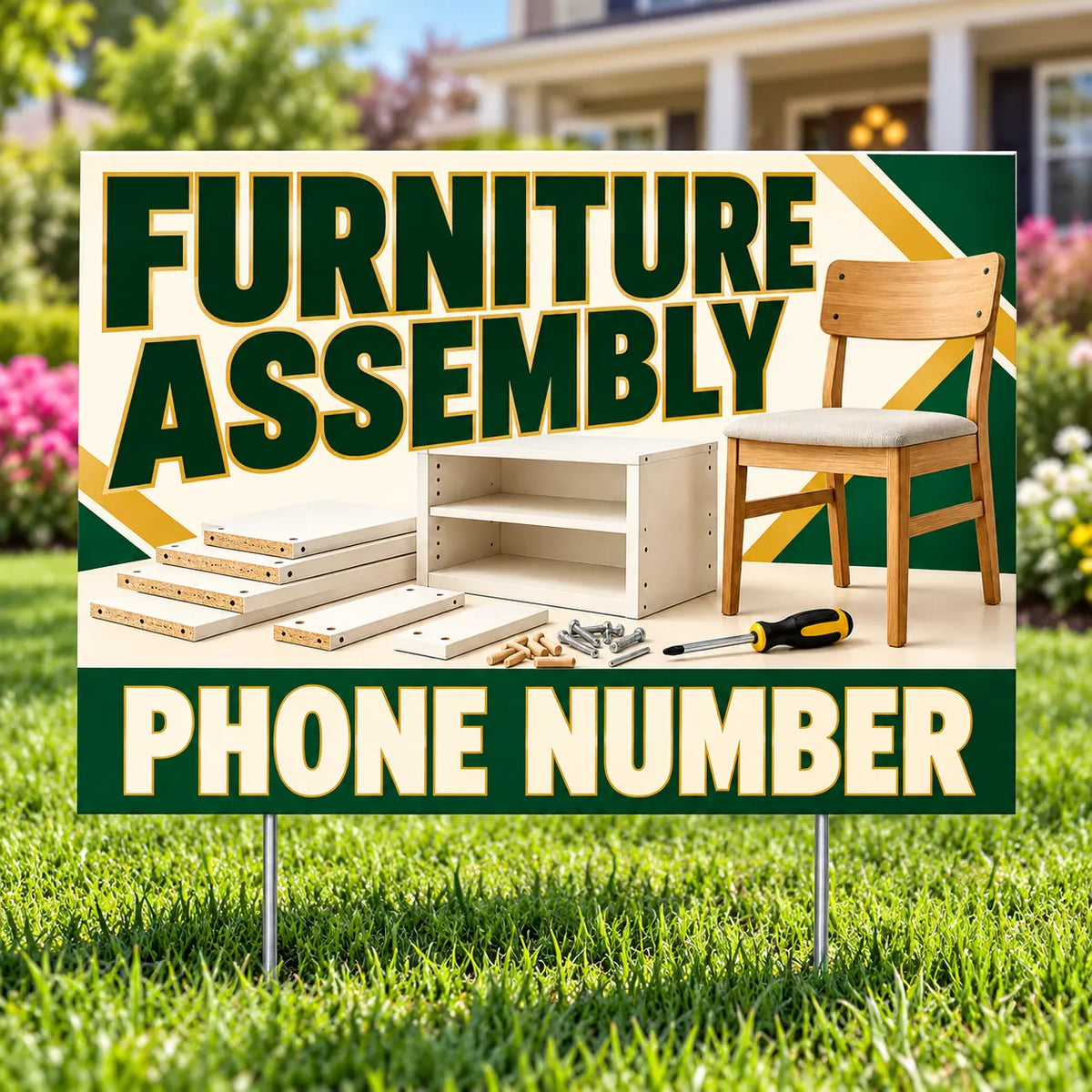 Handyman Services - Furniture Assembly - Green YardSigns.com