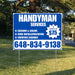 Handyman Services - Caulking & Sealing, Fence Installation, Furniture Assembly - Plain Blue White Design YardSigns.com