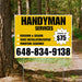 Handyman Services - Caulking & Sealing, Fence Installation, Furniture Assembly - Plain Mustard Gold White Design YardSigns.com