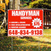 Handyman Services - Caulking & Sealing, Fence Installation, Furniture Assembly - Plain Chili Red White Design YardSigns.com