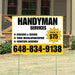 Handyman Services - Caulking & Sealing, Fence Installation, Furniture Assembly - Plain White Mustard Gold Design YardSigns.com