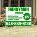 Handyman Services - Caulking & Sealing, Fence Installation, Furniture Assembly - Plain Green White Design YardSigns.com