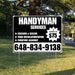Handyman Services - Caulking & Sealing, Fence Installation, Furniture Assembly - Plain Black White Design YardSigns.com