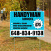 Handyman Services - Caulking & Sealing, Fence Installation, Furniture Assembly - Plain Aqua Blue White Design YardSigns.com