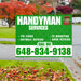 Handyman Signs - Fix Leaks, Tv Mounting, Drywall Repair, Door Repairs - Steel Green White with Logo Design YardSigns.com
