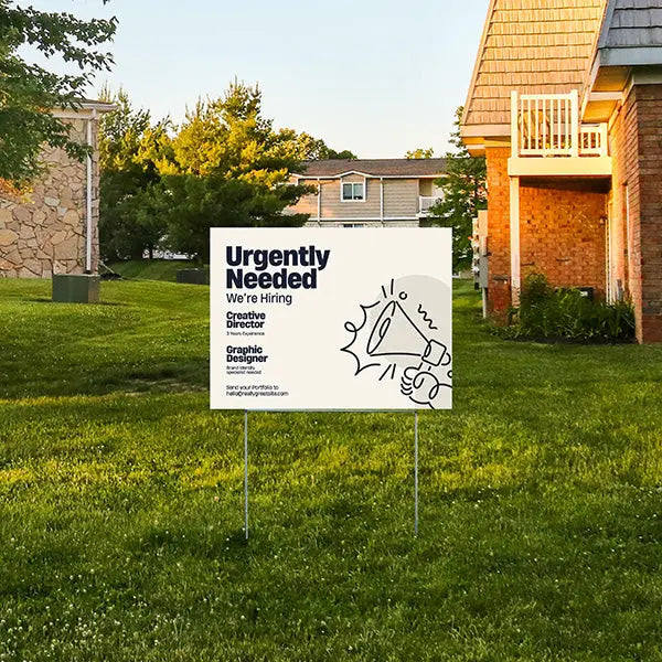 Help Wanted - Urgent Help YardSigns.com