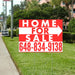Home Sale Yard Sign - Plain Red White - Right Arrow Design YardSigns.com
