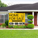 Home Sale Yard Sign - Plain Mustard Gold White - Left Arrow Design YardSigns.com