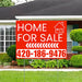 Home Sale Yard Sign - Plain Chili Red White - Left Arrow Design YardSigns.com