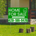 Home Sale Yard Sign - Plain Green White - Left Arrow Design YardSigns.com