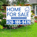 Home Sale Yard Sign - Plain Blue White - Left Arrow Design YardSigns.com
