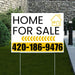 Home Sale Yard Sign - Plain White Mustard Gold - Left Arrow Design YardSigns.com
