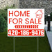Home Sale Yard Sign - Plain White Chili Red - Left Arrow Design YardSigns.com