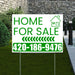 Home Sale Yard Sign - Plain White Green - Left Arrow Design YardSigns.com