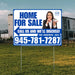 Home For Sale - Arrow with Realtor Image and Logo - Plain Blue White Design - YardSigns.com