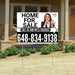 Home For Sale - Arrow with Realtor Image and Logo - Plain White Black Design YardSigns.com