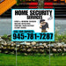Home Security Services - Door & Window Sensors, Motion Detectors, Control Panel/Keypad, Alarm Sirens - Plain Aqua Blue White Design - YardSigns.com
