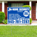 Home Security Services - Temperature Sensors, Smoke & Fire Detectors, Police Dispatch Connected, Indoor/Outdoor Security Cameras, Doorbell Cameras - Free Estimates - Plain Blue White Design - YardSigns.com
