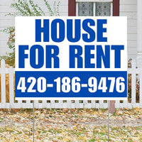 Real Estate - For Rent - Plain White Blue Design