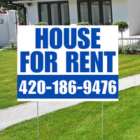 Real Estate - For Rent - Plain White Blue Design
