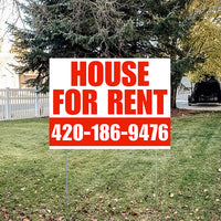 Real Estate - House For Rent - Plain White Chili Red Design