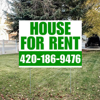 Real Estate - House For Rent - Plain White Green Design