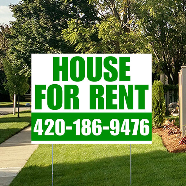 Real Estate - House For Rent - Plain White Green Design