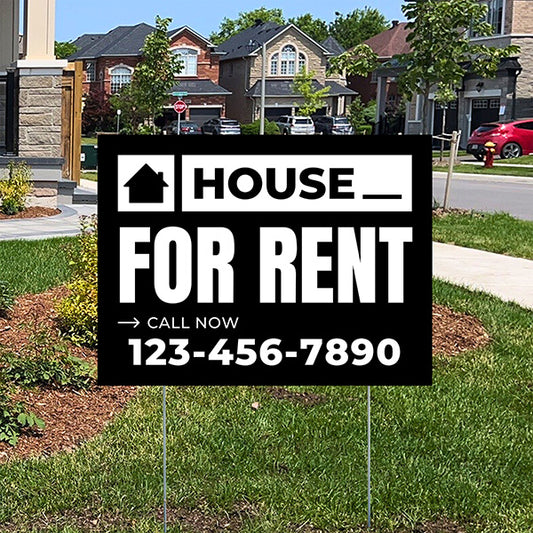 Real Estate - For Rent - Plain Black White Design