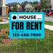 Real Estate - House For Rent - Plain Aqua Blue White Design