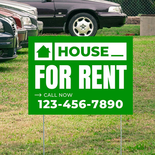 Real Estate - House For Rent - Plain Green White Design