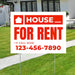 Real Estate - For Rent - Plain White Chili Red Design YardSigns.com