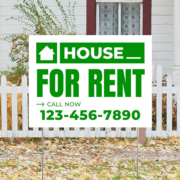 Real Estate - For Rent - Plain Green White Design