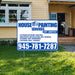 Painters Sign - Interior/Exterior Painting, Wallpaper Installation and Removal, Staining and Varnishing, Textured Wall Finishes with Get Quotes - Plain White Blue Design YardSigns.com