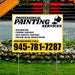 Painters Sign - Restoration, Priming surfaces, Anti-Graffiti Coatings, Custom Color Consultation - Plain White Mustard Gold Design YardSigns.com