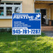 Painters Sign - Restoration, Priming surfaces, Anti-Graffiti Coatings, Custom Color Consultation - Plain Blue White Design YardSigns.com
