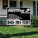 Painters Sign - Restoration, Priming surfaces, Anti-Graffiti Coatings, Custom Color Consultation - Plain Black White Design YardSigns.com
