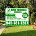 Junk Removal Services - Furniture Removal, Yard Waste Removal, Attic, Basement, or Garage Clean-Outs with Price Tag - Plain Green White Design