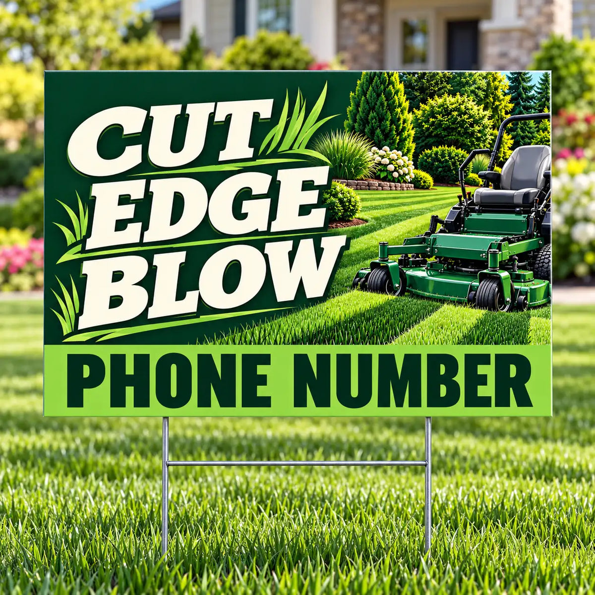 Landscaper - Cut Edge Blow - Forest YardSigns.com
