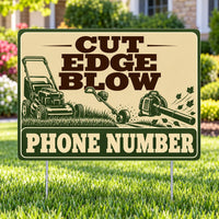 Landscaper - Cut Edge Blow - Olive YardSigns.com