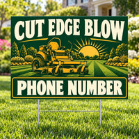 Landscaper - Cut Edge Blow - Green YardSigns.com