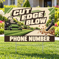 Landscaper - Cut Edge Blow - Sage YardSigns.com