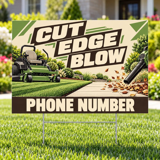 Landscaper - Cut Edge Blow - Sage YardSigns.com