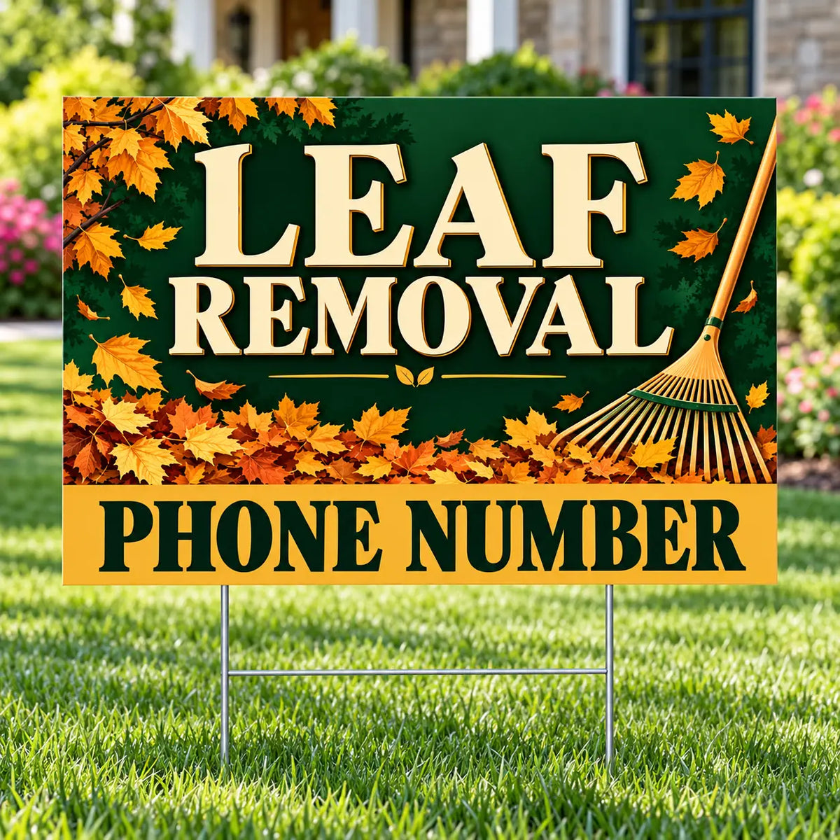 Landscaper - Leaf Removal - Forest YardSigns.com