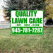 Landscaper - Quality Lawn Care with Price Tag - White Green Design YardSigns.com