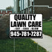 Landscaper - Quality Lawn Care - Cut Edge Blow - White Black Design YardSigns.com